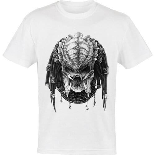 AVP Alien vs Predator T-shirt White Color Short Sleeve Alien AVP Darthworks T Shirt Top Tee Fashion Mens Movie Clothes Dropship