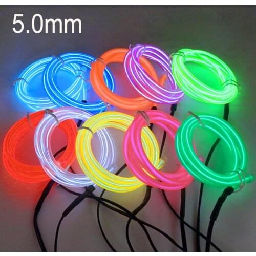 TEN COLORS Different Diameter for option Flexible neon led el wire High quality EL Wire Neon light 100Meter