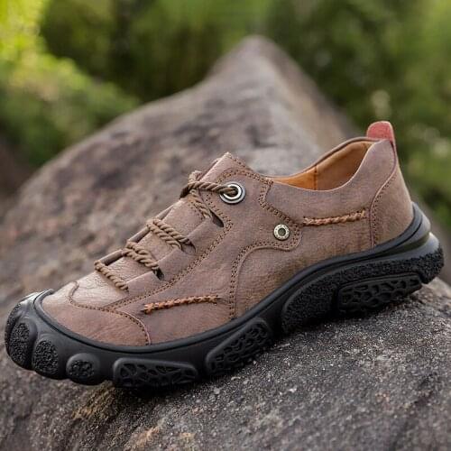 CIMIM Brnad Outdoor Genuine Leather Fashion Men Boots New Comfortable Flat Casual Shoes Winter Luxury Hiking Sneakers Hot Sale