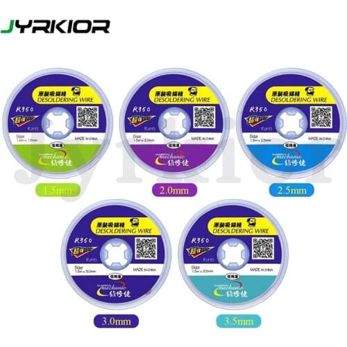 MECHANIC Solder Wick Remover Desoldering Wire 1.5/2.0/2.5/3.0/3.5mm Desoldering Braid Soldering Repair Tools