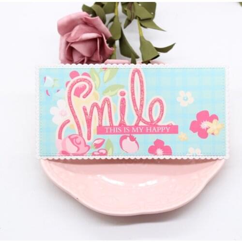 Mini Slimline Scalloped Frame Metal Cutting Dies Stencils for DIY Scrapbooking Decorative Embossing DIY Paper Cards