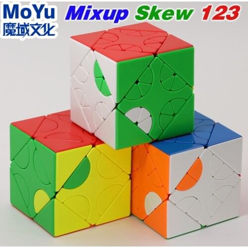 MoYu MeiLong Skew Cube 3X3 Mixup Skewed Magic Puzzle Stickerless Strange Shape 6 faces Magical Cubo Anti Stress Educational Toy