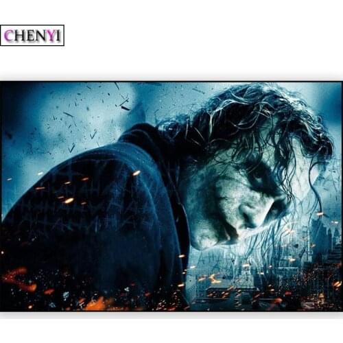 CHENYI 5D Diamond Painting Kit Full Square Diamond Embroidery Ghost Makeup Joker Picture Arts Painting Mosaic Cross Stitch Kits