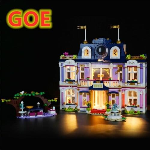 GOE LED light kit for 41684 Heart Lake City Holiday Hotel building blocks Bricks Lighting Set Toys Kids Gift(Only LED Light)
