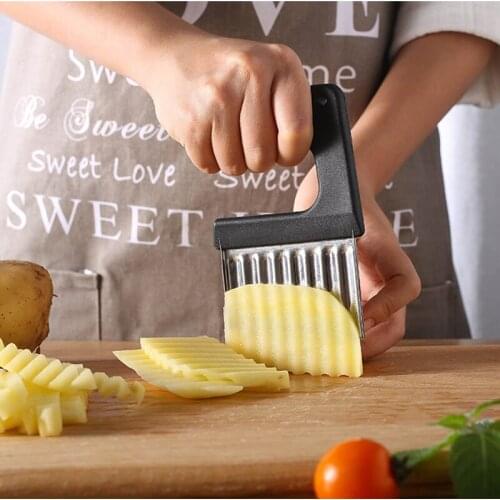 Stainless Steel Potato Wavy Slicer Multifunctional Vegetables Cutter Practical Kitchen Tool for Dough Fruits Cutting C1