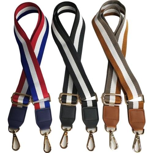 120*3.9cm Bag Straps Nylon Striped Woven Strap for Women Crossbody Shoulder Bags Belt Handbag Adjustable Strap Bag Accessories