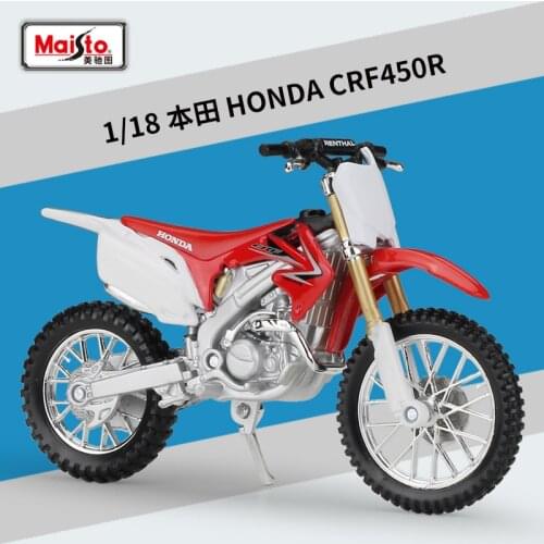 Maisto NEW 1:18 Scale Honda CRF450R Motorcycle Model Toy Alloy Off-Road Racing Motorbike Africa Motor Motorcycles Toys For