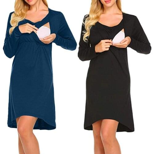 2020 Autumn/Winter Clothing Christmas New Pregnant Women Breastfeeding Convenience Skirt Mom Casual Dresses Clothes For Mother