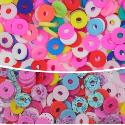 200pcs/Pack Polymer Clay Silce 8mm Round DIY Jewelry Beads Free Shipping