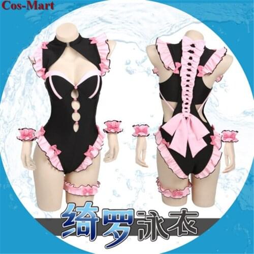 QiLuo Swimsuit Cosplay Costume Fashion Cute Sexy Jumpsuit Uniforms Full Set Female Activity Party Role Play Clothing S-L New