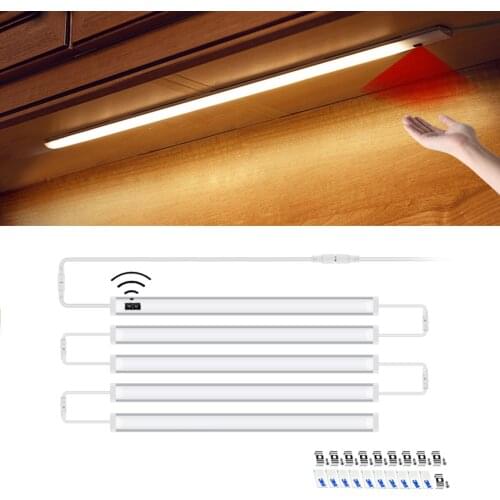 1-5 Pcs Connectable 12V LED Light Strip with Smart Hand Sweep /Touch Kitchen Lamp Backlight High Brightness Wardrobe Lamp
