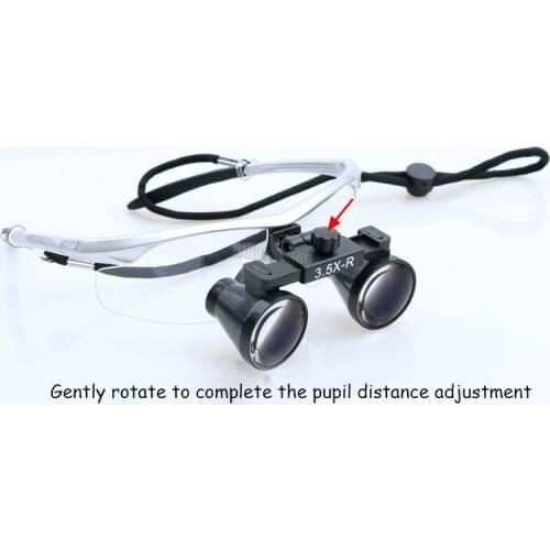Dental Magnification Loupe Surgical Magnifier 2.5X/3.5X Dentist Operation Loupe Lamp