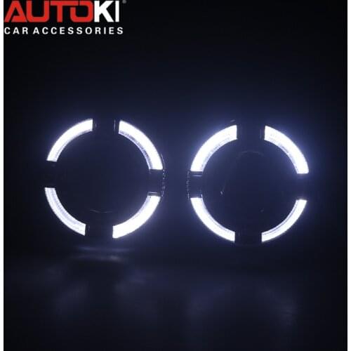 Autoki 2018 update X-Free Led Guide Angel Eyes with shrouds Car Styling DRL Halo Ring for 2.5 3.0 bi-xeno projector lens