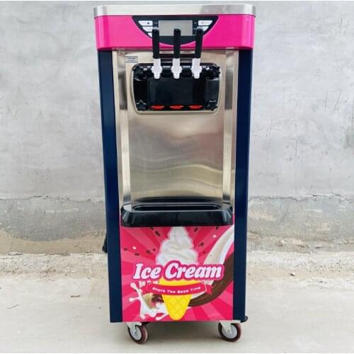 Three-color Soft Ice Cream Machine 220V/100V Vertical Make Ice Cream Sweet Ice Cream Maker Machine