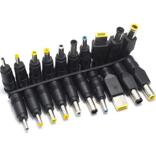 10pcs/set Universal for Notebook Laptop DC Power Charger Supply Adapter Tips Connector Jack to Plug Charging