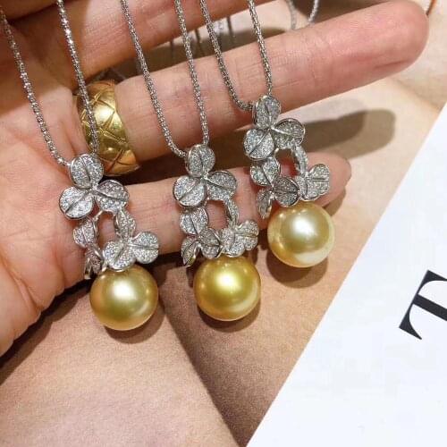 Gorgeous Flower 925 Silver Pendant Setting Mounting Findings Jewelry Base for Crystals Agate Pearls Corals Jade Stones Beads