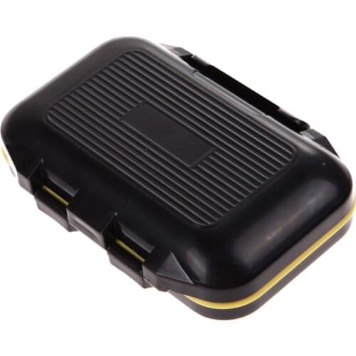 Waterproof Eco-Friendly Fishing Lure Bait Black Tackle Storage Box Case With 12 Compartments Fishing Hooks Container