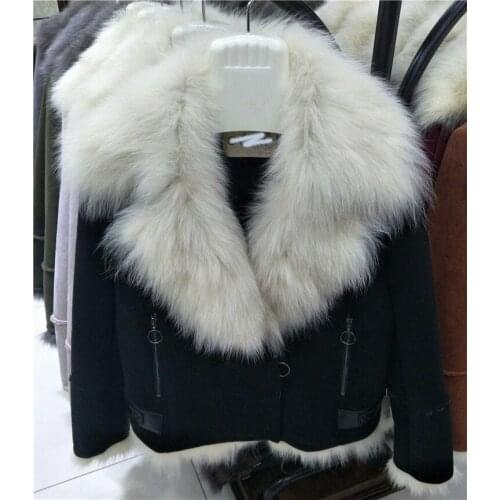 Fox Fur Female Jacket Autumn Winter Coat Women Clothes 2020 Korean Vintage Suede Leather Warm Tops Abrigo Mujer ZT4881