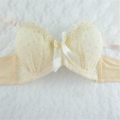 2020 Women Girl Push Up Bra Bowknot Lace Bras Lingerie Underwear Underwired Brassiere 32 34 36 Cup B