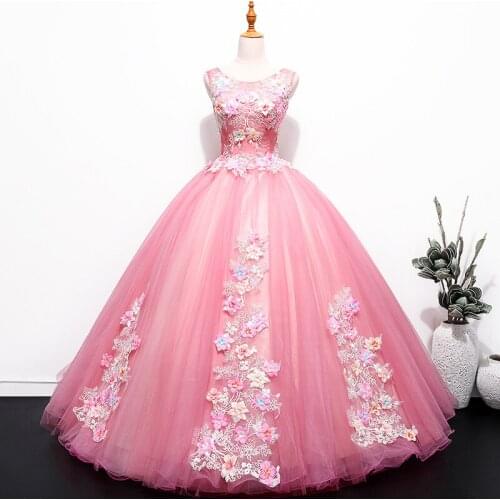 2020 New The Quinceanera Dress Luxury Party Prom Formal Ball Gown Sweet Appliques Quinceanera Dresses Vestidos De 15 Anos