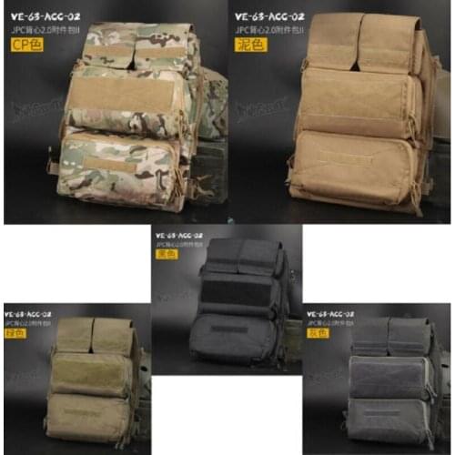1PCS Tactical JPC2.0 Vest Zip Panel Pouch Bag Back Pack 1000D Nylon