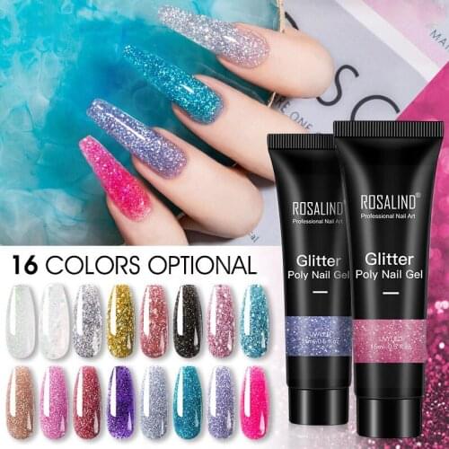 15ml Poly Nail Gel Polish Builder Gel for Extension Manicure Nails Art Design Luminous Semi Permanent Extension Gel Polish