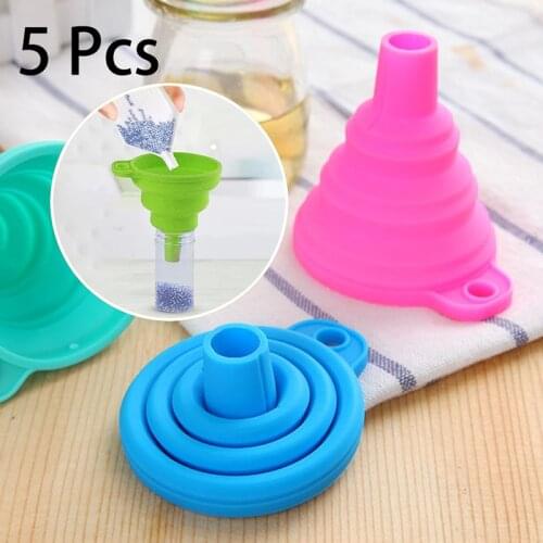 5Pcs Diamond Painting Tools Collapsible Round Funnel Silica Gel Multi-function for Diamond Painting Embroidery Accessories