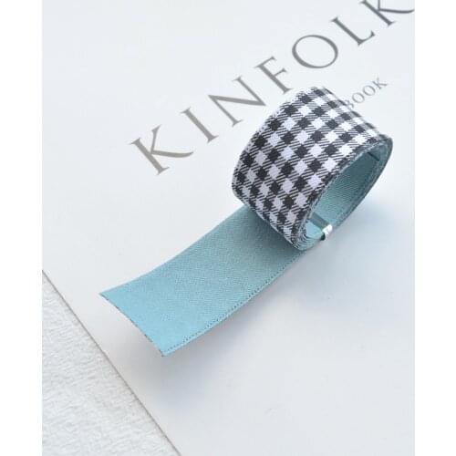 5 yards Grid Ribbon for DIY Hairwear Bowknot Hat Clothing Sewing Decoration Gift Bouquet Packaing Accessories