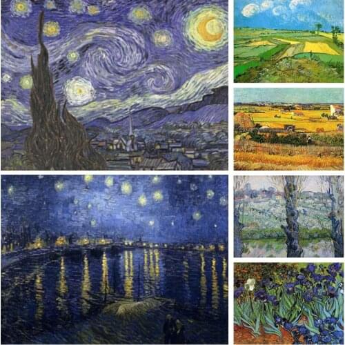 5D DIY Diamond Painting Van Gogh Rhinestone Art Full Diamond Embroidery Picture Cross Stitch Kit Mosaic Home Decoration Gift