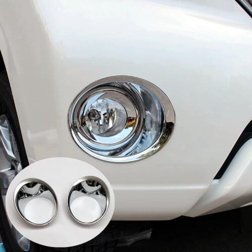 ABS Chrome For Toyota Land Cruiser 150 Prado LC150 FJ150 Car Accessories 2014-2017 Front Fog Lamp Light Overlay Cover Trim 2pcs