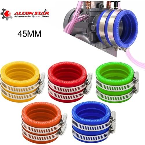 Alconstar- 45mm Motorcycle Carburetor Adapter Intake Pipe For 34 36 38 40 42mm MIKUNI OKO KOSO KEIHI PWK ATV UTV Bike Go Kart