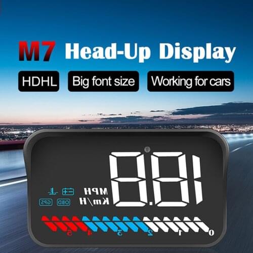 Car OBD GPS dual system Hud Speedometer multifunctions Head Up Display Digital Speed Windshield Projector built-in a lens hood