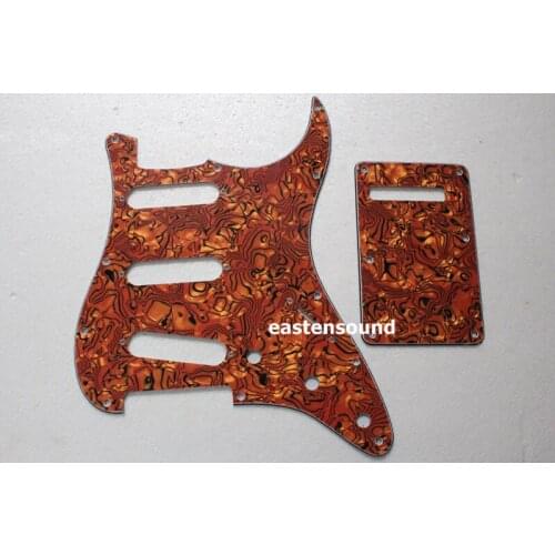 Tiger Stripe Guitar Pickguard SSS & Guitar Back Plate Tremolo Cover 4Ply
