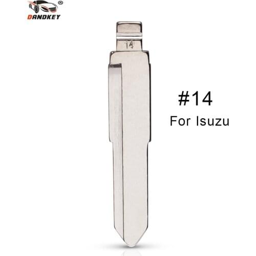 Dandkey 10X KD#14 KD Remote Uncut Blank Metal Blade Type #14 for Isuzu For Mazda Replacement Car Key Blade