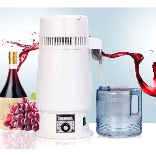 4L Household Electric Countertop Alcohol Distiller 304 Stainless Steel Interior Distillation Machine Boiler Wine Making Machine