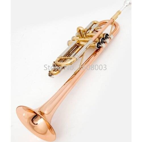 Phosphorus Copper C Tone Trumpet Instrument more Big Bell forBeginner with Case Mouthpiece