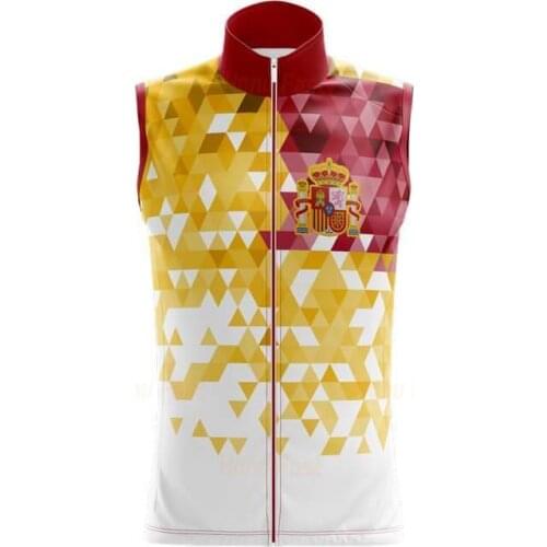 Spain national team Summer Cycling Jersey Vest Bike Windproof waterproof Lightweight Bicycle Vest Clothing Ropa Maillot Ciclismo
