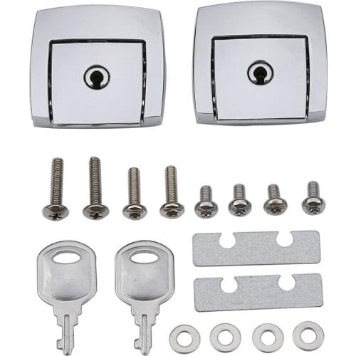 Motorcycle Chrome Tour Pack Lock Cover kits For Harley Touring Tour Pak Electra Street Glide Road King Razor Chopped King Trunk