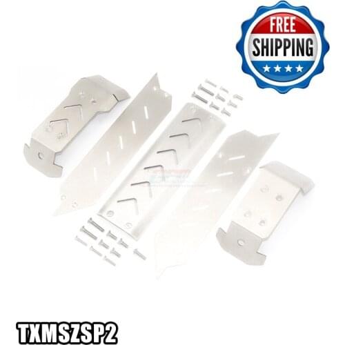 Stainless steel armor chassis bottom protection for TRAXXAS 1/10 MAXX MONSTER TRUCK-89076-4 rc car part