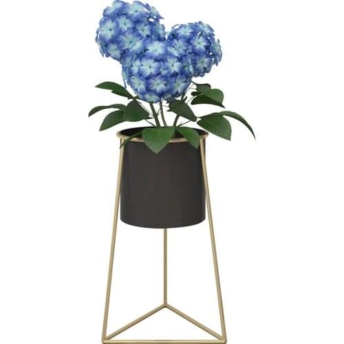 Nordic simple iron floor-type living room flowerpot plant rack green flower rack creative Balcony decoration green plant