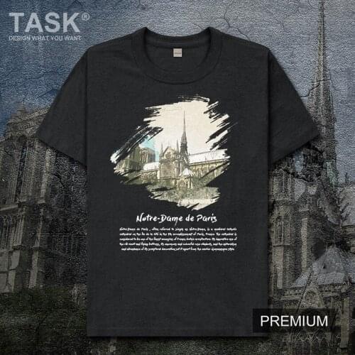 Notre Dame de Paris clothes sweatshirt sports cotton summer Fashion Casual mens t shirt new Tops Short sleeve World famous 01