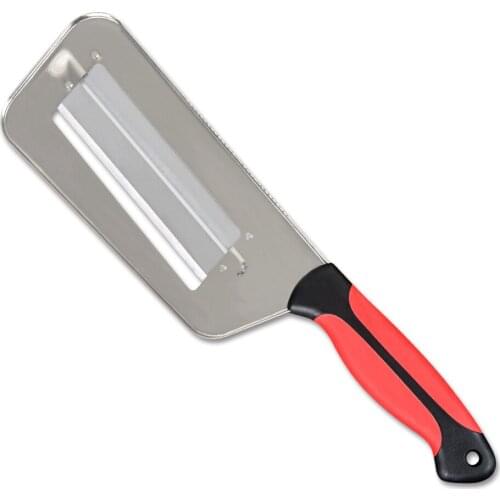 Fast Slicing Vegetable Slicer Double Blade Slicing Knife Fish Scale Remover Cucumber Carrot Slicer Peeler With Rubber Red Handle