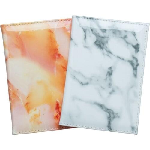 Marble Pattern Passport Holder Stone Pattern Passport Book Glossy Ticket Holder Passport Holder Shell Card Holder Card Holder