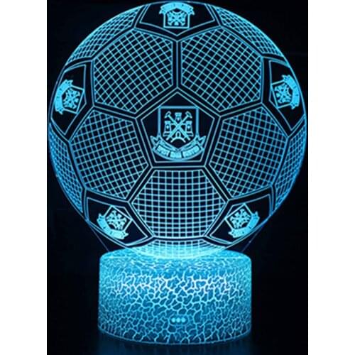 Crack-Texture Base 3-Color 7color 16 Color Soccer USB LED Home ChildrenS Room Bedside Night Light Decoration Light