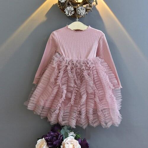 Girls Dress Elegant Spring Autumn girls Princess Children Party Dress Wedding Gown Kids Dresses for Girls Birthday Party Dress