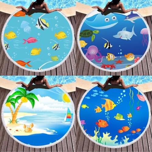 Coconut tree starfish seaside scenery Pareo beach Fringed beach towel Towel Beach cover up beach towel Bath towels Beach mat spa