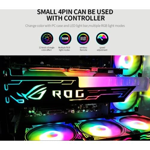 RGB25 RGB Graphics Card Stand With colorful RGB light 5V Big4Pin Supply Graphics Card Holder for 99% graphics card on the market