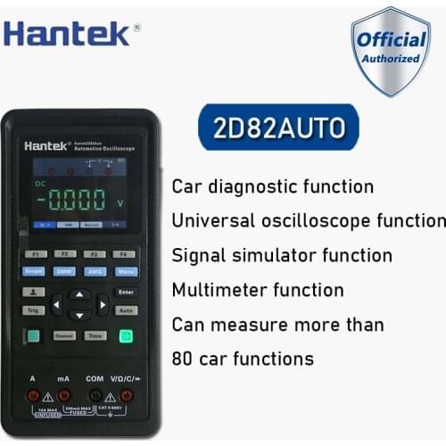 Hantek 2D82auto 4in1 Portable Automotive Handheld Digital Oscilloscope+DMM+AWG Upgraded from 2C42/2D72/2D42/2C72