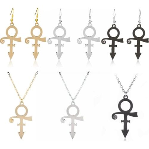 Prince RIP Memorial Symbol Earrings for Women Accessories Drop Earring Creative Gifts