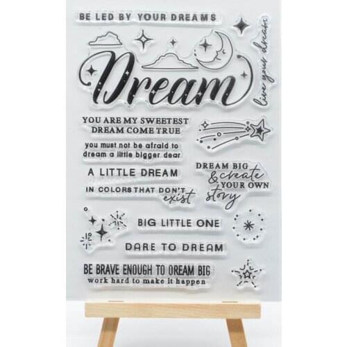 Dream Transparent Clear Silicone Stamps for DIY Scrapbooking/Card Making/Kids Fun Decoration Supplies